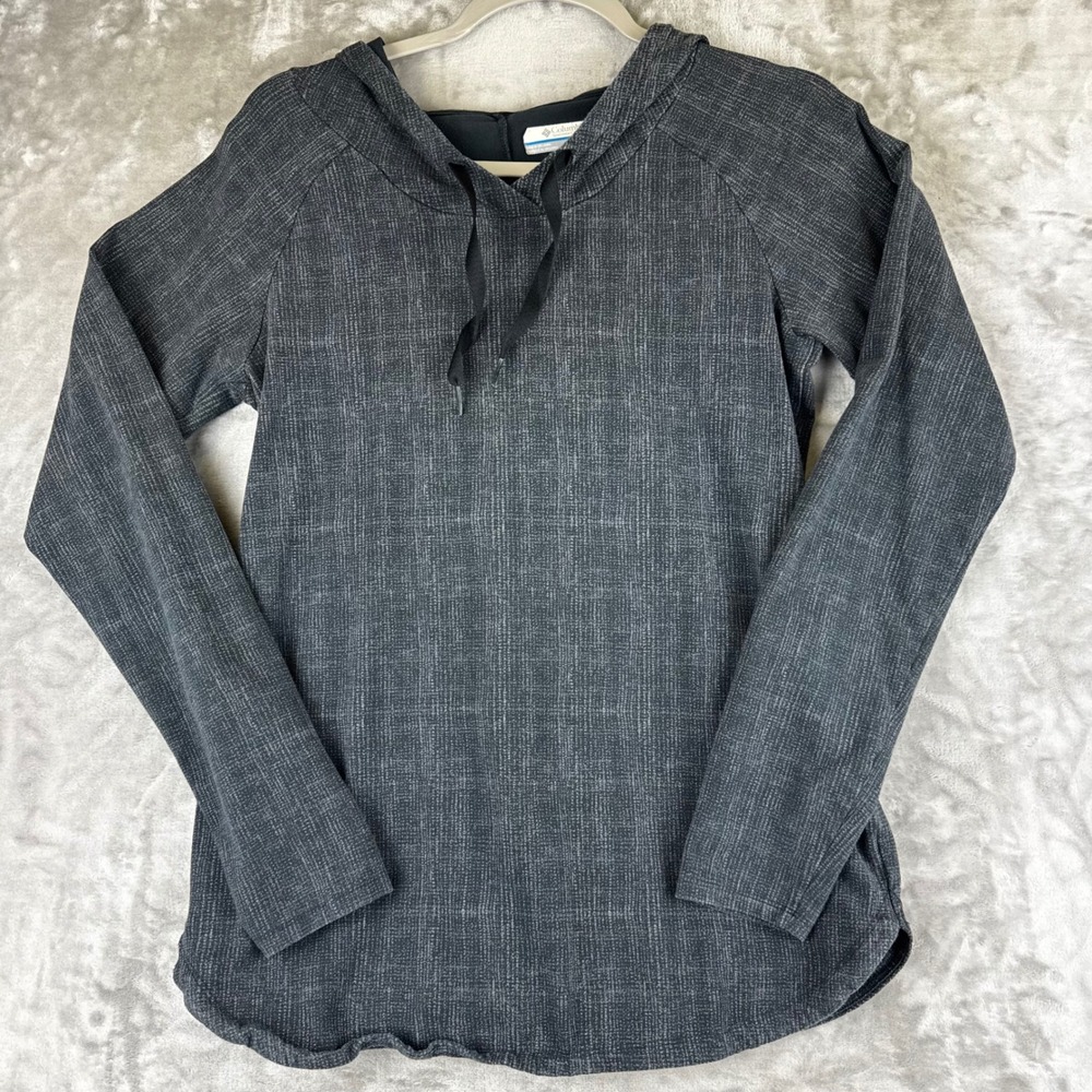 Columbia Hoodie‎ Women Medium Gray Space Dye Textured Pullover (1496)